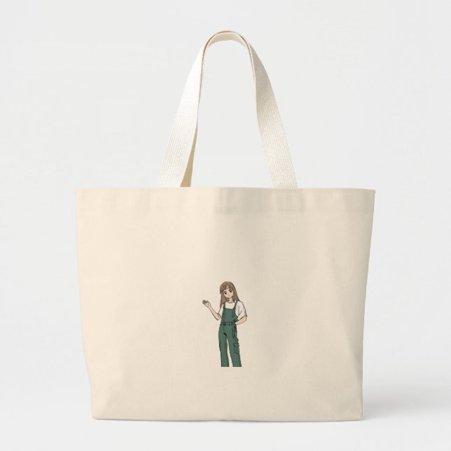 Bolsa Tote Grande Amante de gatos (Frente)