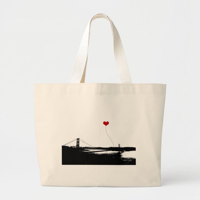 Bolsa Tote Grande Amante de golden gate bridge San Francisco (Frente)