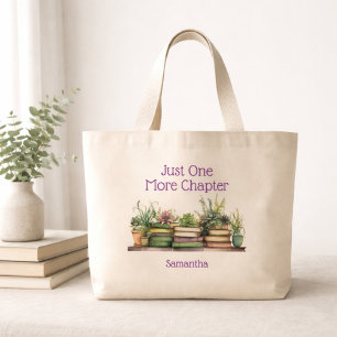 Bolsa Tote Grande Amante de Livros Mais Um Capítulo Personalizado