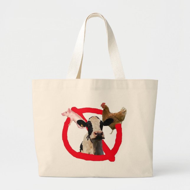 Bolsa Tote Grande Amantes de Veg (Frente)
