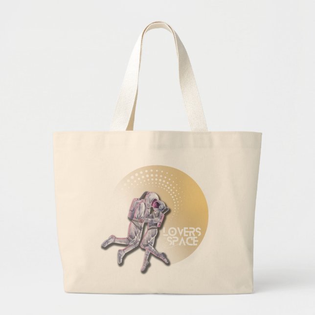 Bolsa Tote Grande Amantes no espaço (Frente)