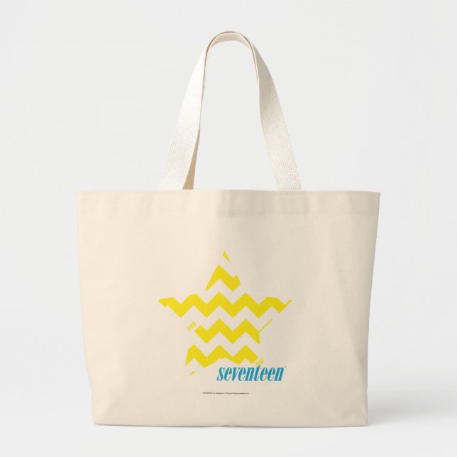 Bolsa Tote Grande Amarelo 3 do ziguezague (Frente)