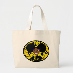 Bolsa Tote Grande Amarelo do sorriso de Fino fabuloso!