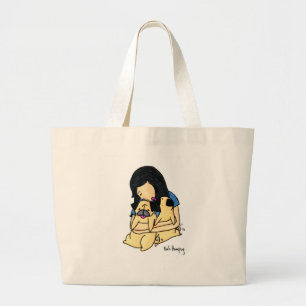 Bolsa Tote Grande Ame meus Pugs