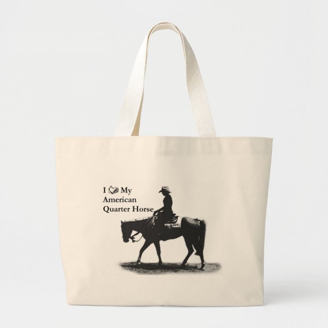 Bolsa Tote Grande Ame minha sacola de um quarto americana do cavalo (Frente)