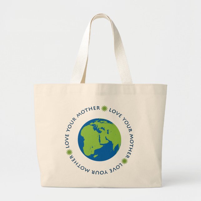Bolsa Tote Grande Ame sua mãe (a terra) (Frente)