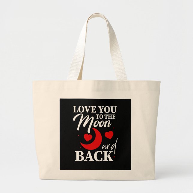 Bolsa Tote Grande Ame-te à Lua e Volta - Casal Romântico (Frente)