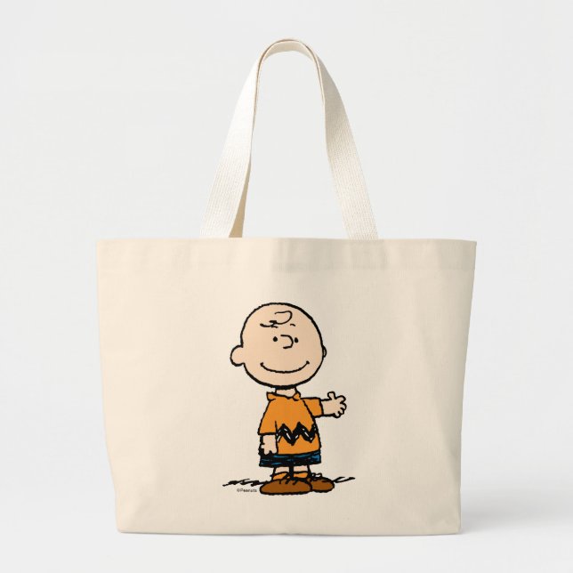 Bolsa Tote Grande Amendoins | Charlie Brown (Frente)