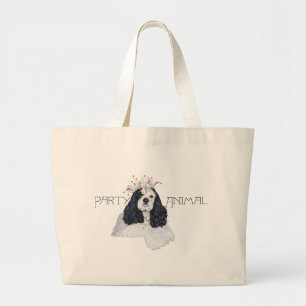 Bolsa Tote Grande American Cocker Spaniel Animal de Festa