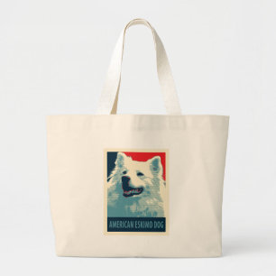 Bolsa Tote Grande American Eskimo Dog Policy Hope Parody