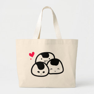 Bolsa Tote Grande amigos do onigiri