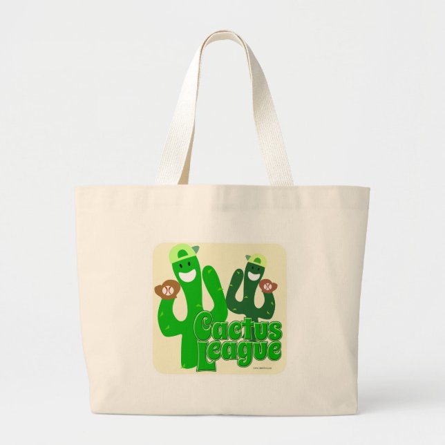 Bolsa Tote Grande Amo a Liga Cactus (Frente)