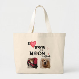 Bolsa Tote Grande Amo-te à Sacola da Lua