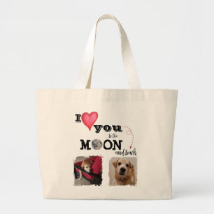 Bolsa Tote Grande Amo-te à Sacola da Lua