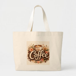 Bolsa Tote Grande Amor Café Floral