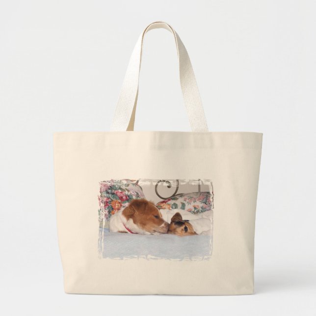 BOLSA TOTE GRANDE AMOR DE FILHOTE DE CACHORRO (Frente)