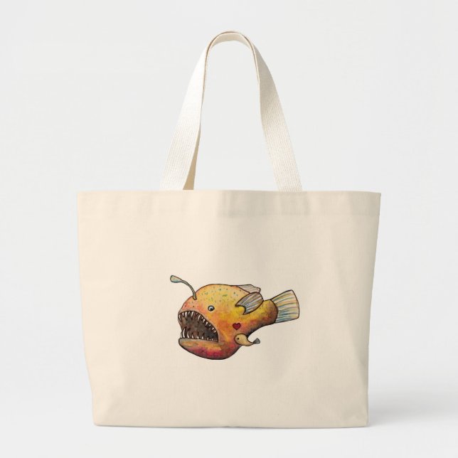 Bolsa Tote Grande Amor do tamboril branco (Frente)