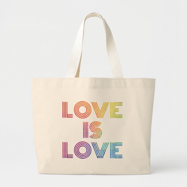 Bolsa Tote Grande Amor é Amor | Tiras Modernas (Frente)