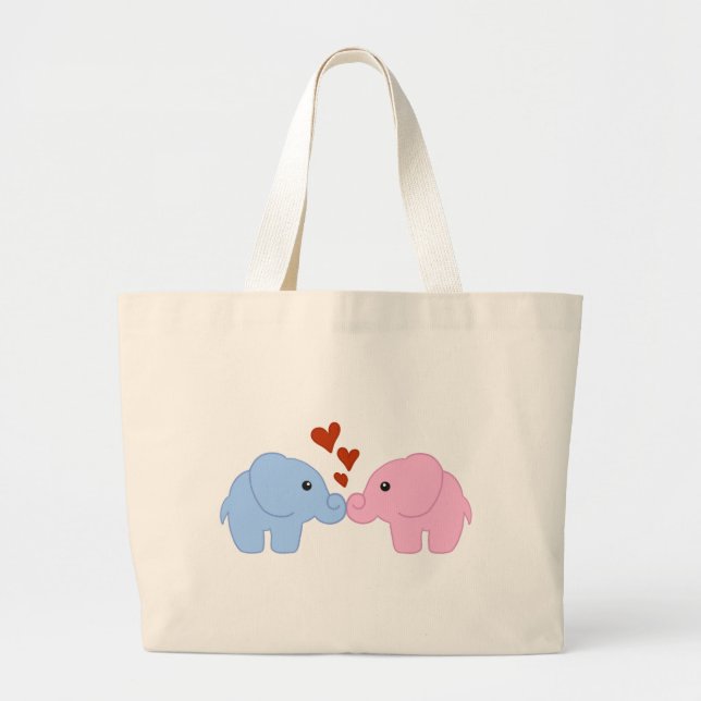 Bolsa Tote Grande Amor elefante (Frente)