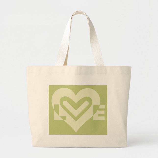 Bolsa Tote Grande Amor em Sage Green (Frente)