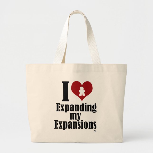 Bolsa Tote Grande Amor Expandindo Meu Slogan Divertido do Jogo de Ex (Frente)