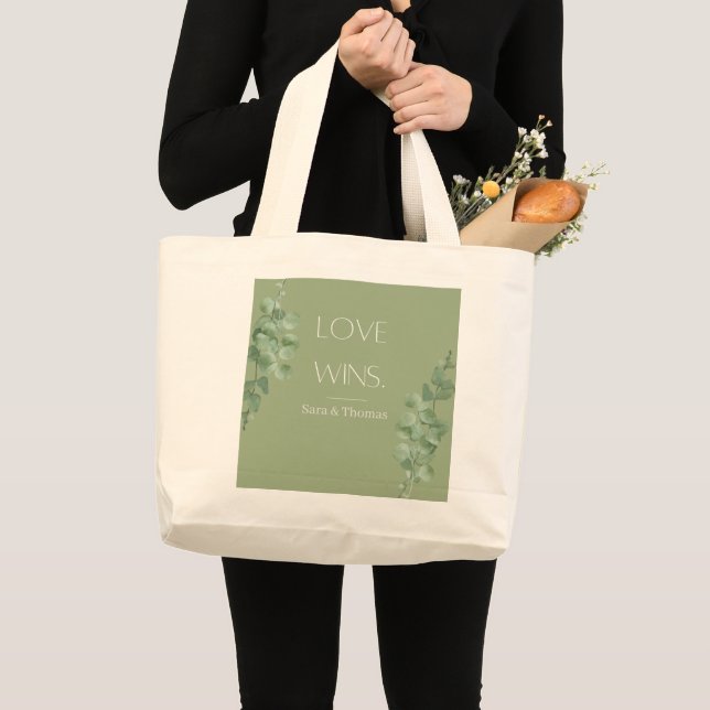 Bolsa Tote Grande Amor ganha Tote Bag Personalizada (Frente (produto))
