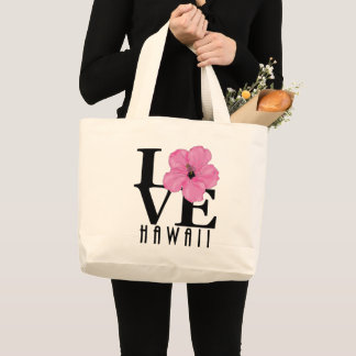 Bolsa Tote Grande AMOR Havaí - Pink Hibiscus