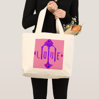 BOLSA TOTE GRANDE AMOR ROSA CLARO MANDALA GRANDE SACO