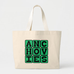 Bolsa Tote Grande Anchovas, Delicioso Recheio de Salada