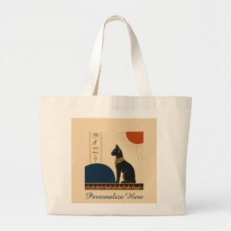 Bolsa Tote Grande Ancient Egyptian Bastet Cat Elegant Tote Bag