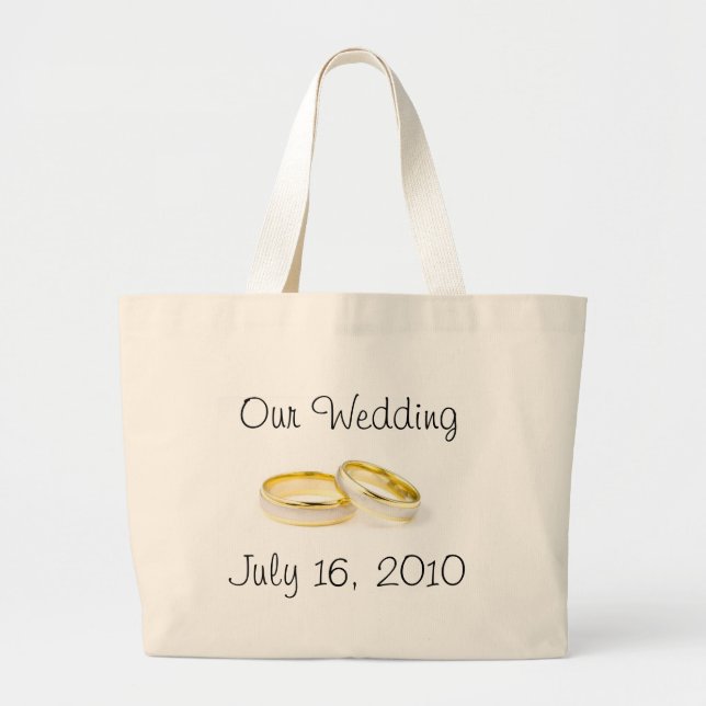 Bolsa Tote Grande Anéis de Casamento (Frente)
