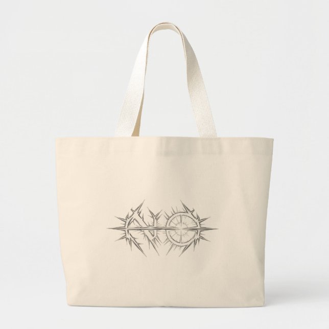 Bolsa Tote Grande Anel "NO" com Pontas e Barra (Frente)
