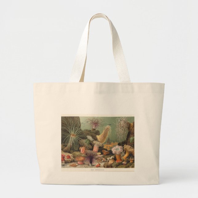 Bolsa Tote Grande Anêmonas de mar (Frente)