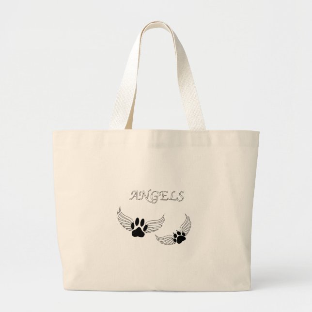 Bolsa Tote Grande Angel Pet Paws (Frente)