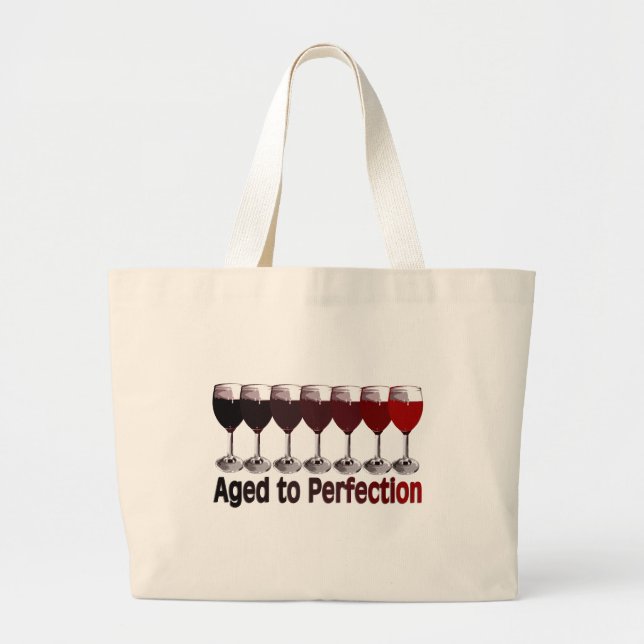 Bolsa Tote Grande Aniversário do Vinho Vermelho (Frente)