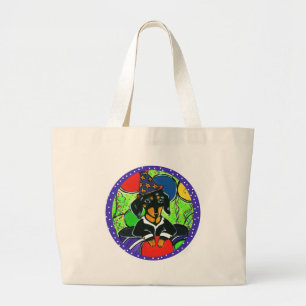 Bolsa Tote Grande Aniversário Fofo de Dachshund