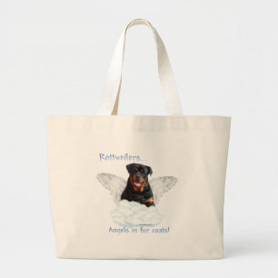 Bolsa Tote Grande Anjo de Rottweiler