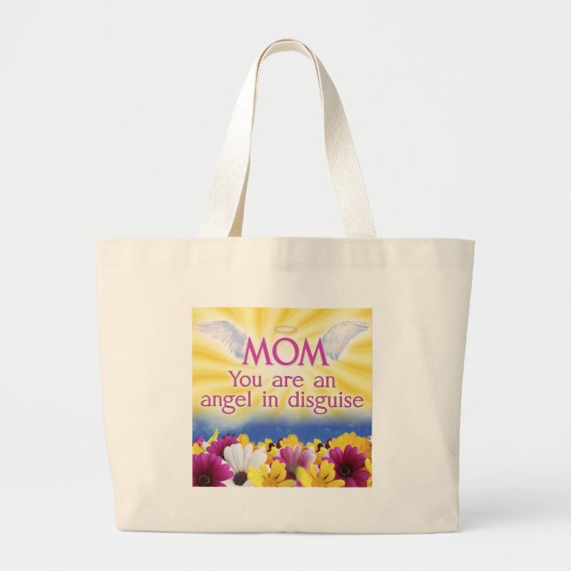 Bolsa Tote Grande Anjo no disfarce (Frente)