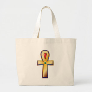 Bolsa Tote Grande Ankh- o símbolo egípcio antigo da vida