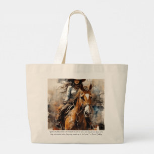 Bolsa Tote Grande Annie Oakley: Folhas de Rastreio