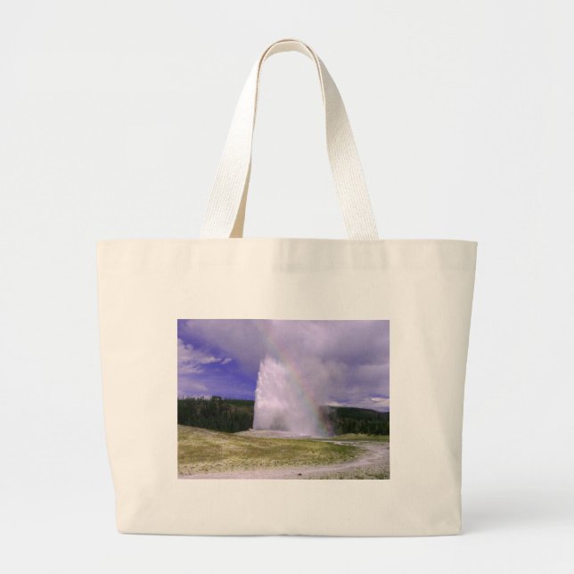 Bolsa Tote Grande Antiga fé no Parque Nacional de Yellowstone (Frente)