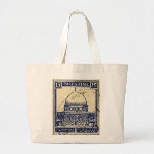 Bolsa Tote Grande antigo selo palestino 1920_ palestine folklor