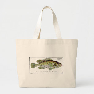 Bolsa Tote Grande Antiguidade da História Natural Peixe n.o 1 Toteba