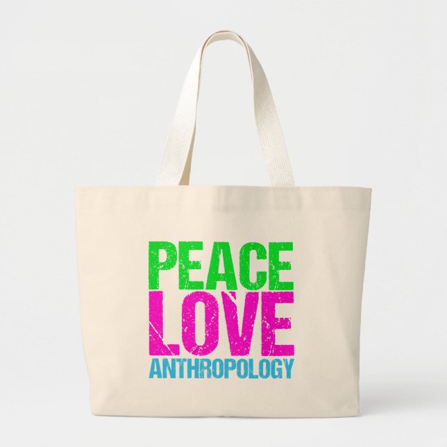 Bolsa Tote Grande Antropologia de Paz e Amor (Frente)