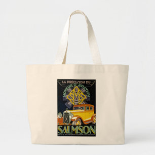Bolsa Tote Grande Anúncio de automóvel Salmson Vintage