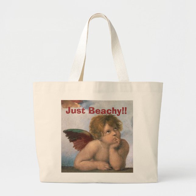 Bolsa Tote Grande Apenas Beachy!! Anjo de Raphael (Frente)