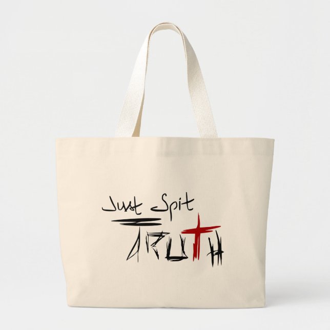 Bolsa Tote Grande Apenas cuspe a verdade (Frente)