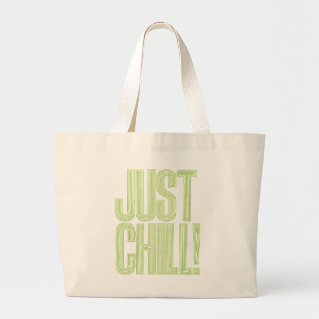 Bolsa Tote Grande Apenas relaxe (Frente)