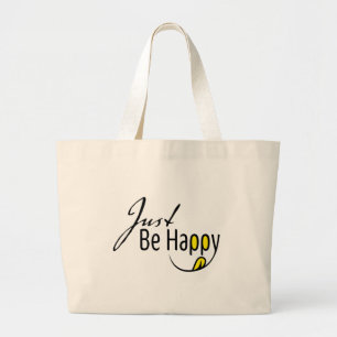 Bolsa Tote Grande Apenas Seja Feliz