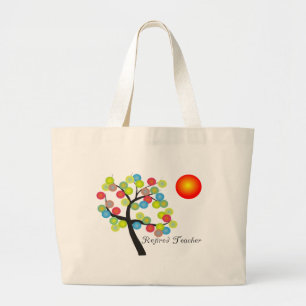 Bolsa Tote Grande Aposentado Professor Artsy Trees Tote Bag